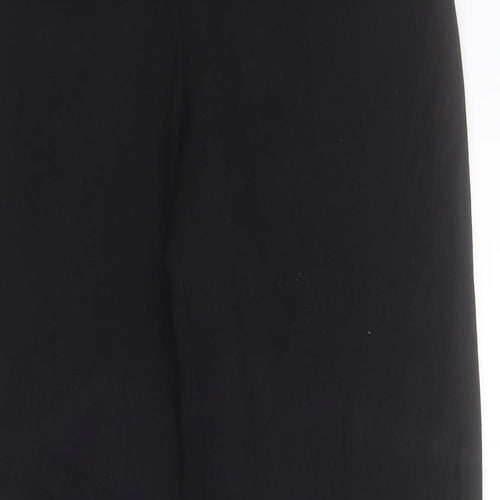 Artigiano Womens Black  Polyester Carrot Trousers Size 10 L30 in Regular Zip
