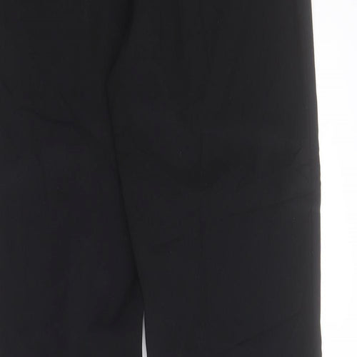 Artigiano Womens Black  Polyester Carrot Trousers Size 10 L30 in Regular Zip