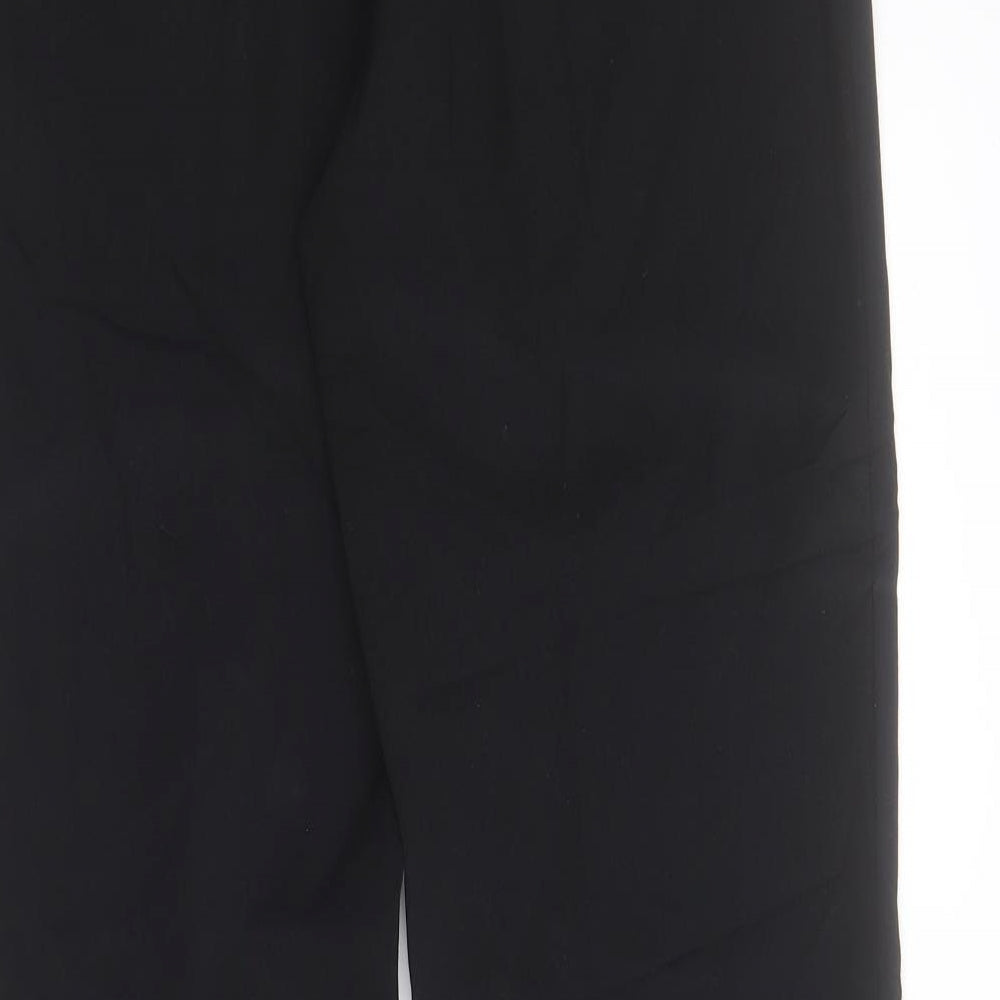 Artigiano Womens Black  Polyester Carrot Trousers Size 10 L30 in Regular Zip