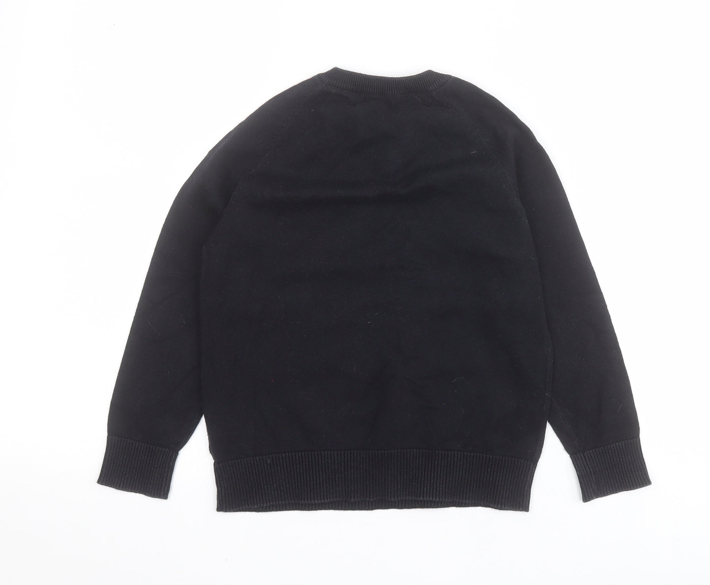 NEXT Boys Black V-Neck  Cotton Pullover Jumper Size 5-6 Years  Pullover - School
