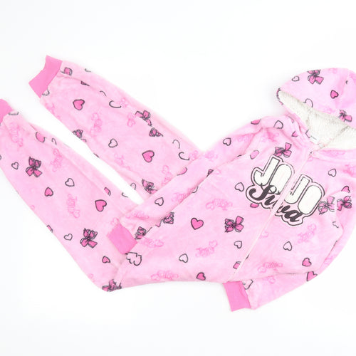 Primark Girls Pink Solid 100% Polyester Top One Piece Size 8-9 Years  Zip - Jo Jo Siwa