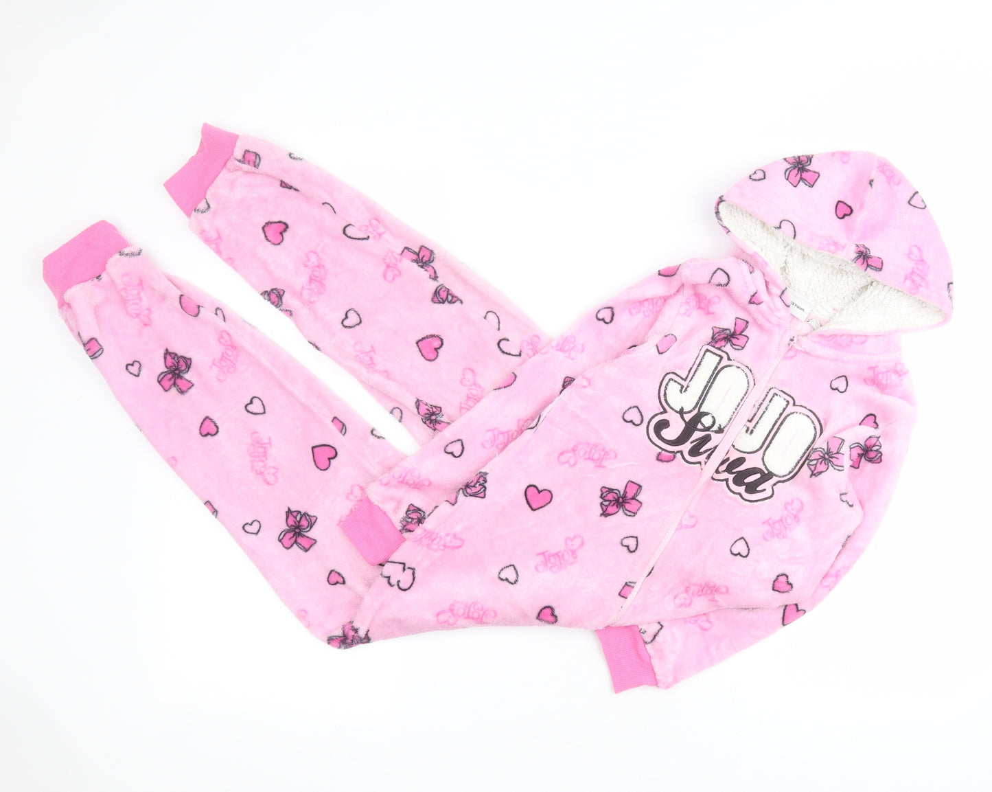 Primark Girls Pink Solid 100% Polyester Top One Piece Size 8-9 Years  Zip - Jo Jo Siwa