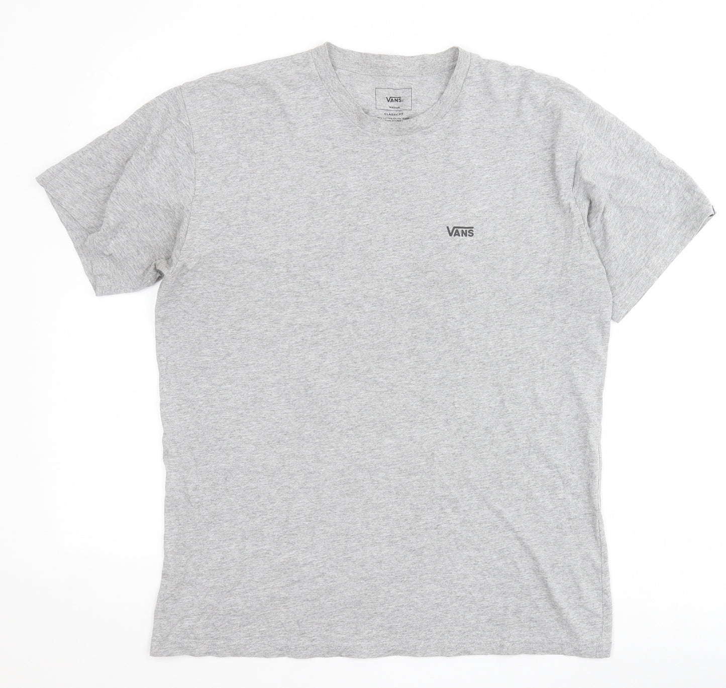 VANS Mens Grey  Cotton  T-Shirt Size M Crew Neck