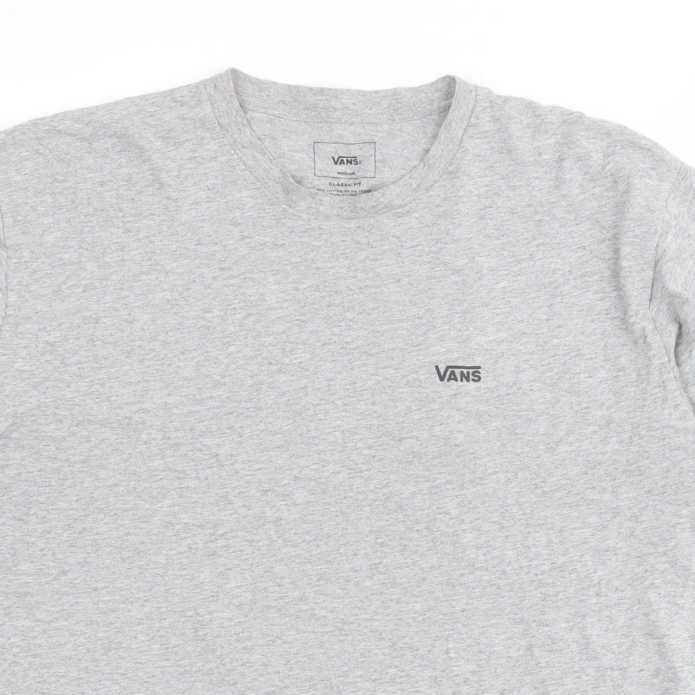 VANS Mens Grey  Cotton  T-Shirt Size M Crew Neck