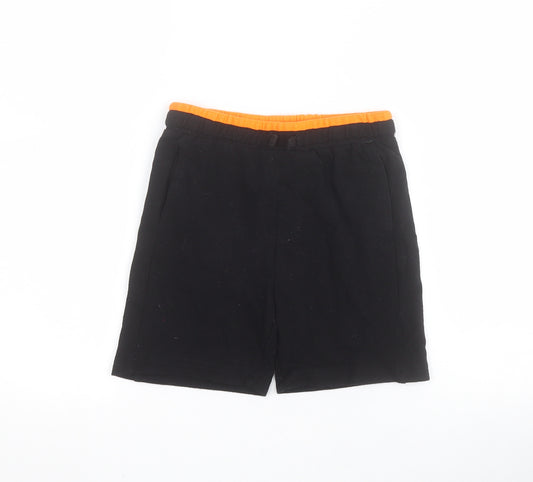 Firetrap Boys Black  100% Cotton Sweat Shorts Size 4-5 Years  Regular Drawstring