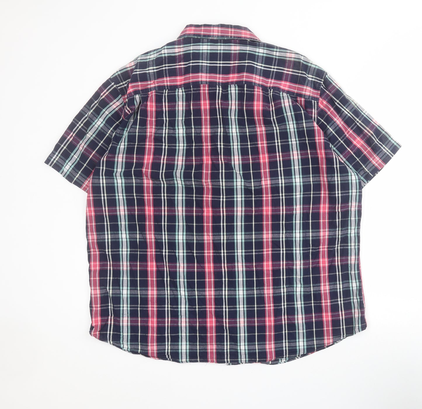 Matalan Mens Multicoloured Plaid Cotton  Button-Up Size XL Collared Button