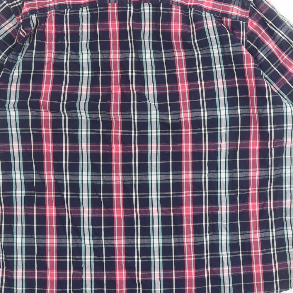 Matalan Mens Multicoloured Plaid Cotton  Button-Up Size XL Collared Button