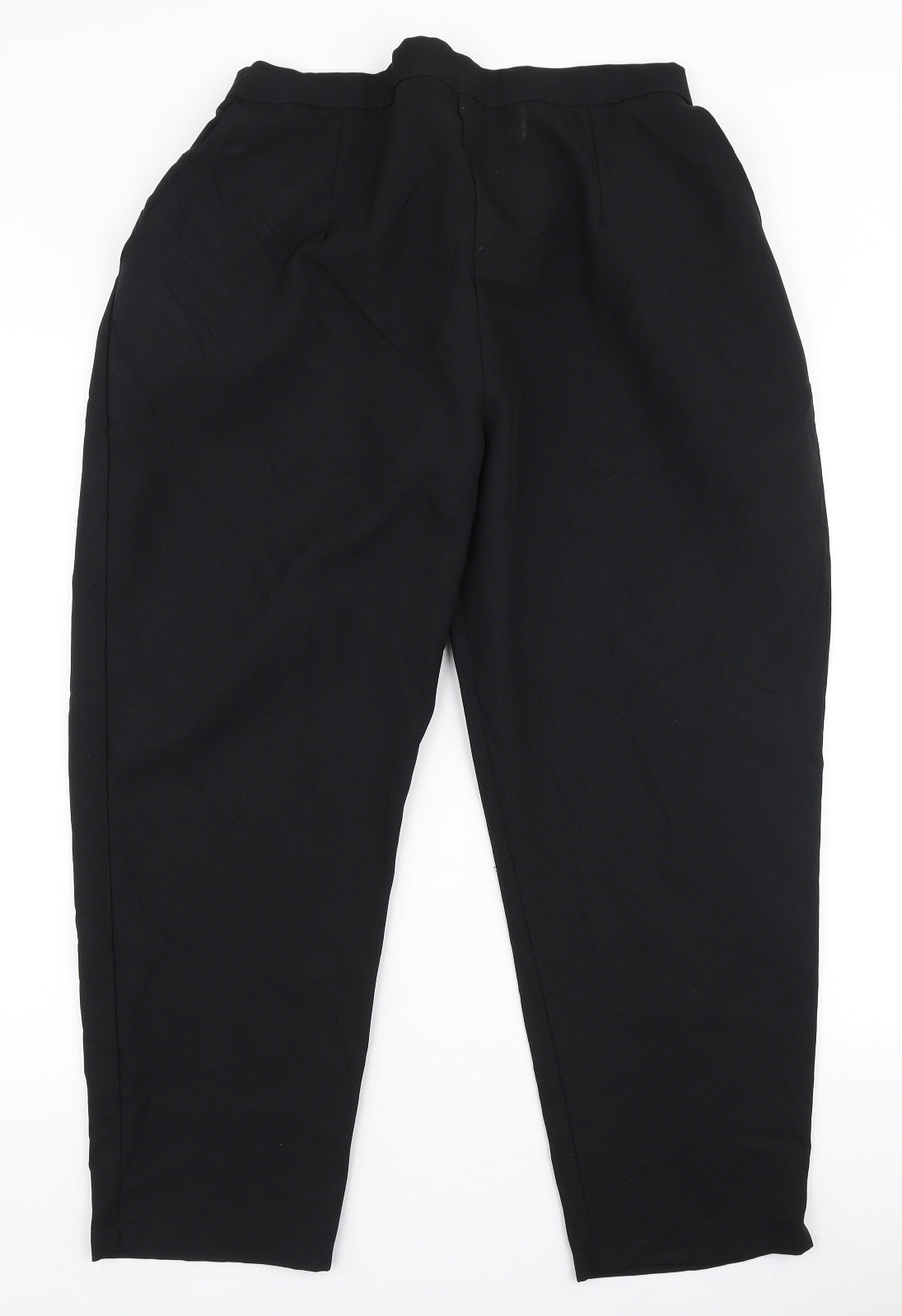 Preworn Womens Black  Polyester Trousers  Size 22 L25 in Regular