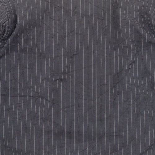 One True Saxon Mens Grey Striped  Jacket  Size S  Zip