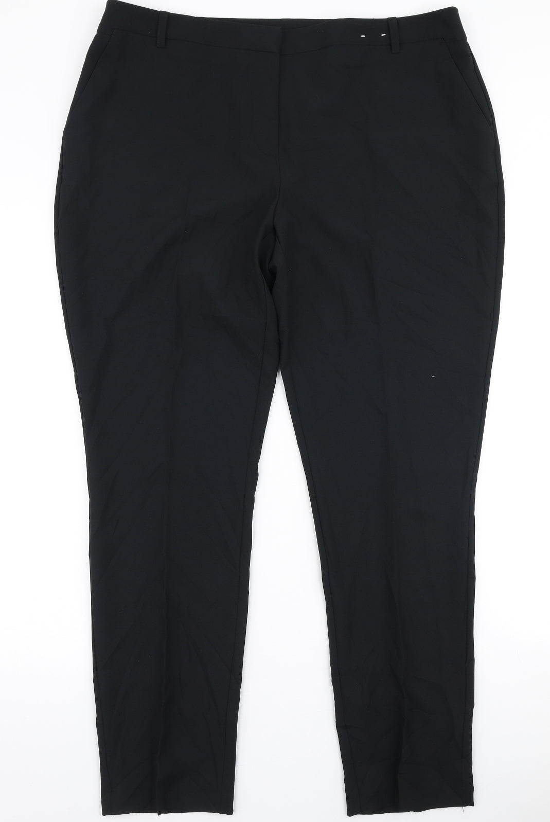 Dorothy Perkins Womens Black  Polyester Dress Pants Trousers Size 16 L29 in Regular Zip