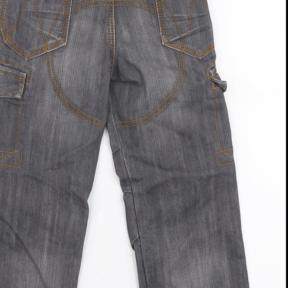 Adams Boys Grey  Cotton Straight Jeans Size 4 Years  Regular Zip