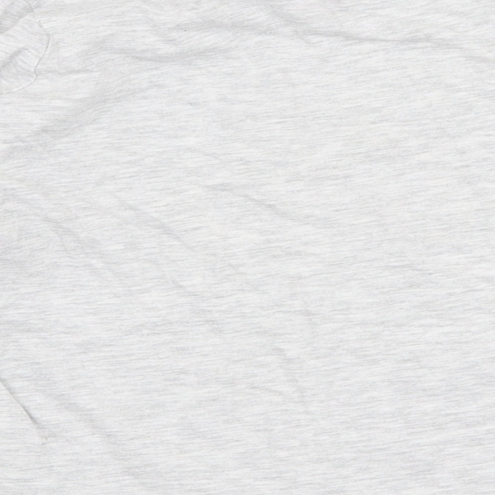 Primark Girls Grey  Cotton Jersey T-Shirt Size 5-6 Years Round Neck Pullover - Rainbow