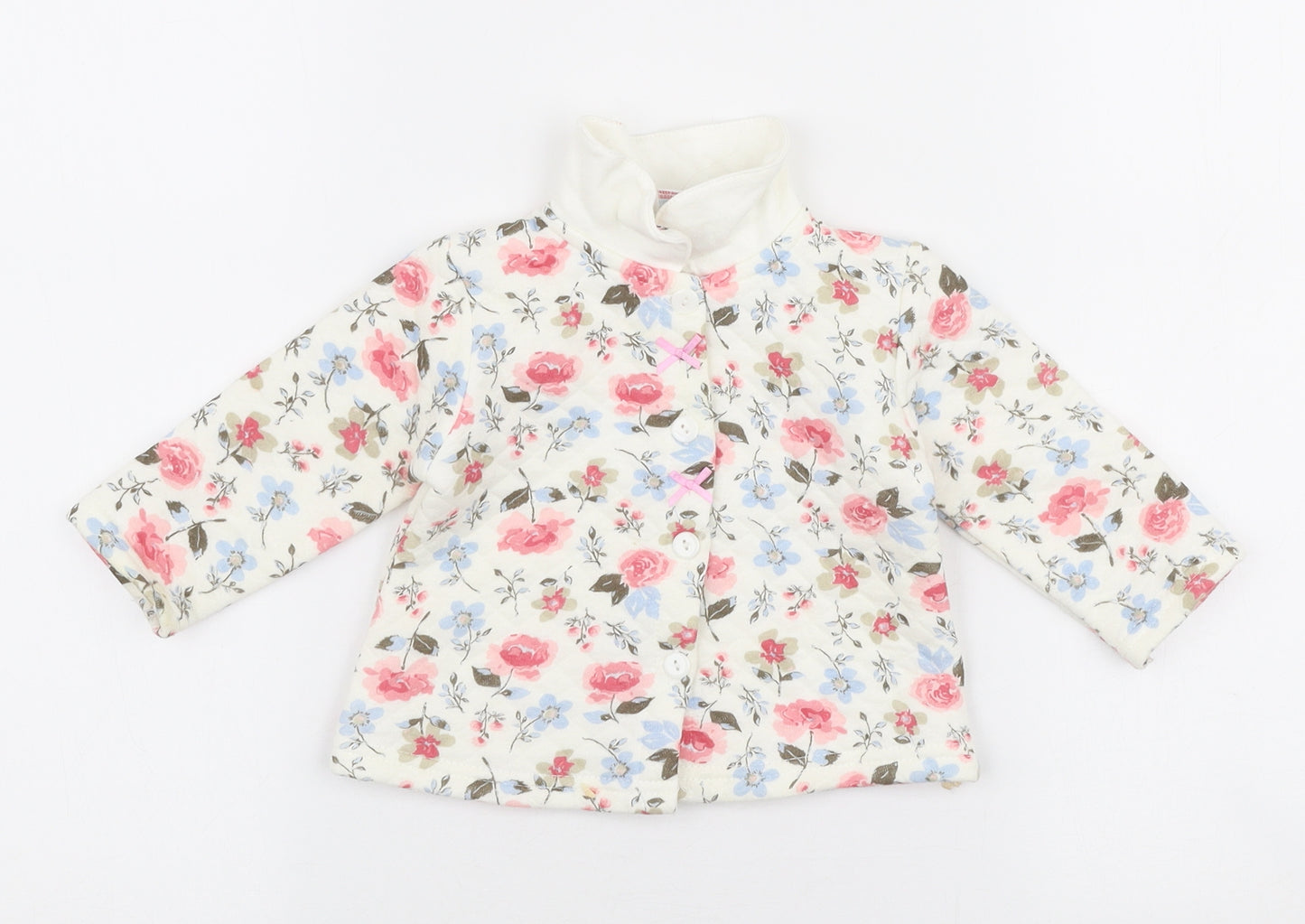 Cutey Pie Girls Multicoloured Floral  Jacket  Size 6-9 Months   Button