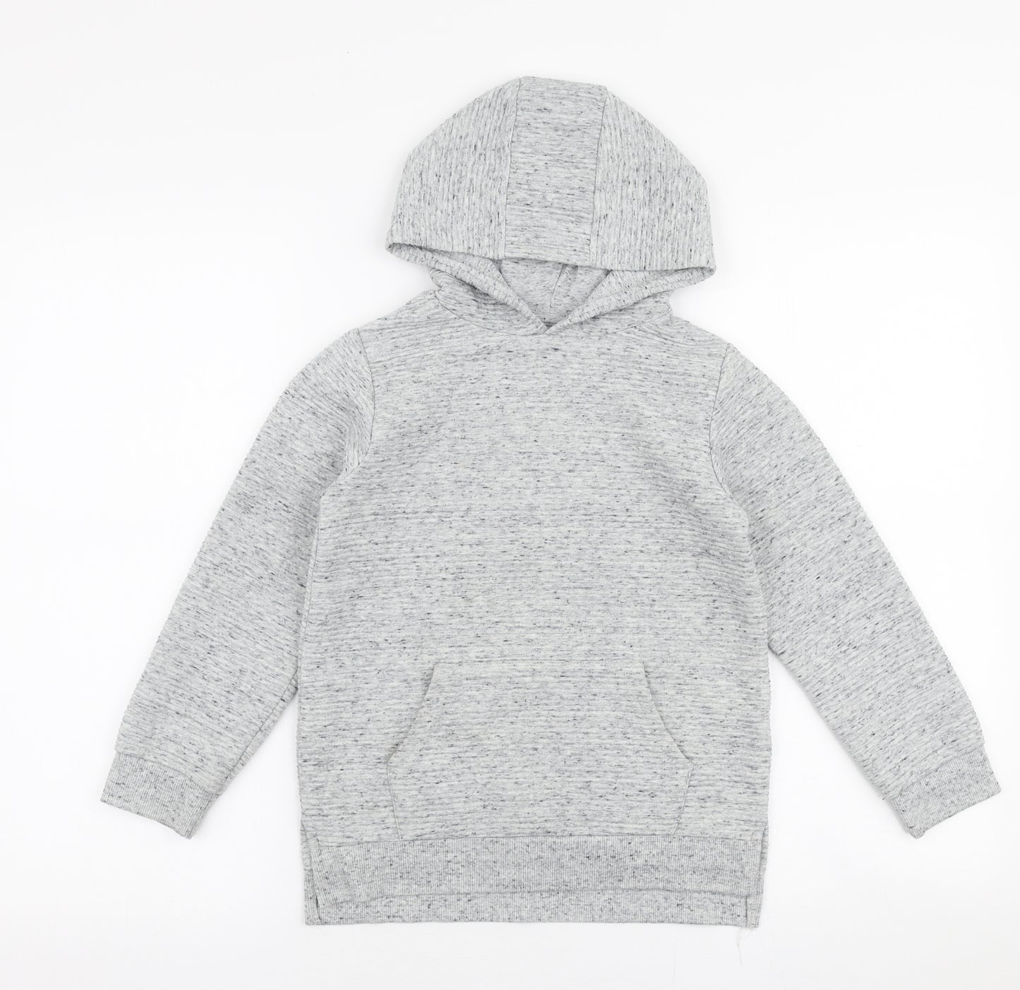 Primark Boys Grey  Polyester Pullover Hoodie Size 7-8 Years  Pullover