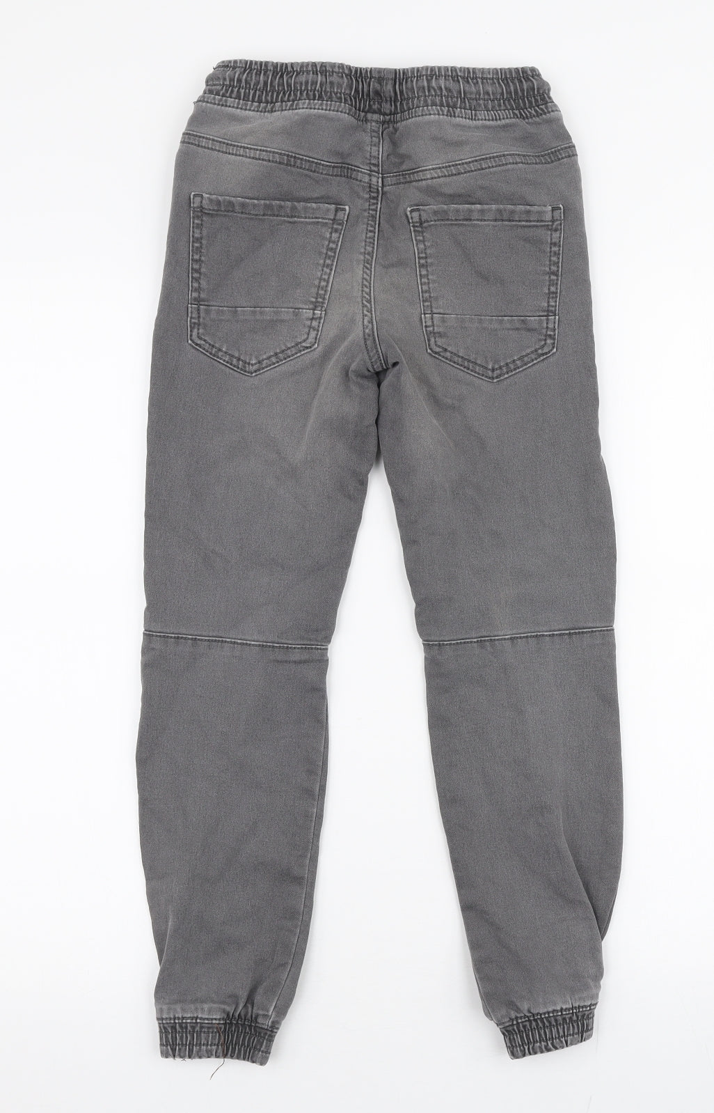 Denim Co Boys Grey  Cotton Skinny Jeans Size 8-9 Years  Slim Drawstring