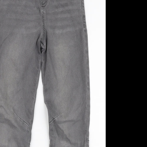 Denim Co Boys Grey  Cotton Skinny Jeans Size 8-9 Years  Slim Drawstring