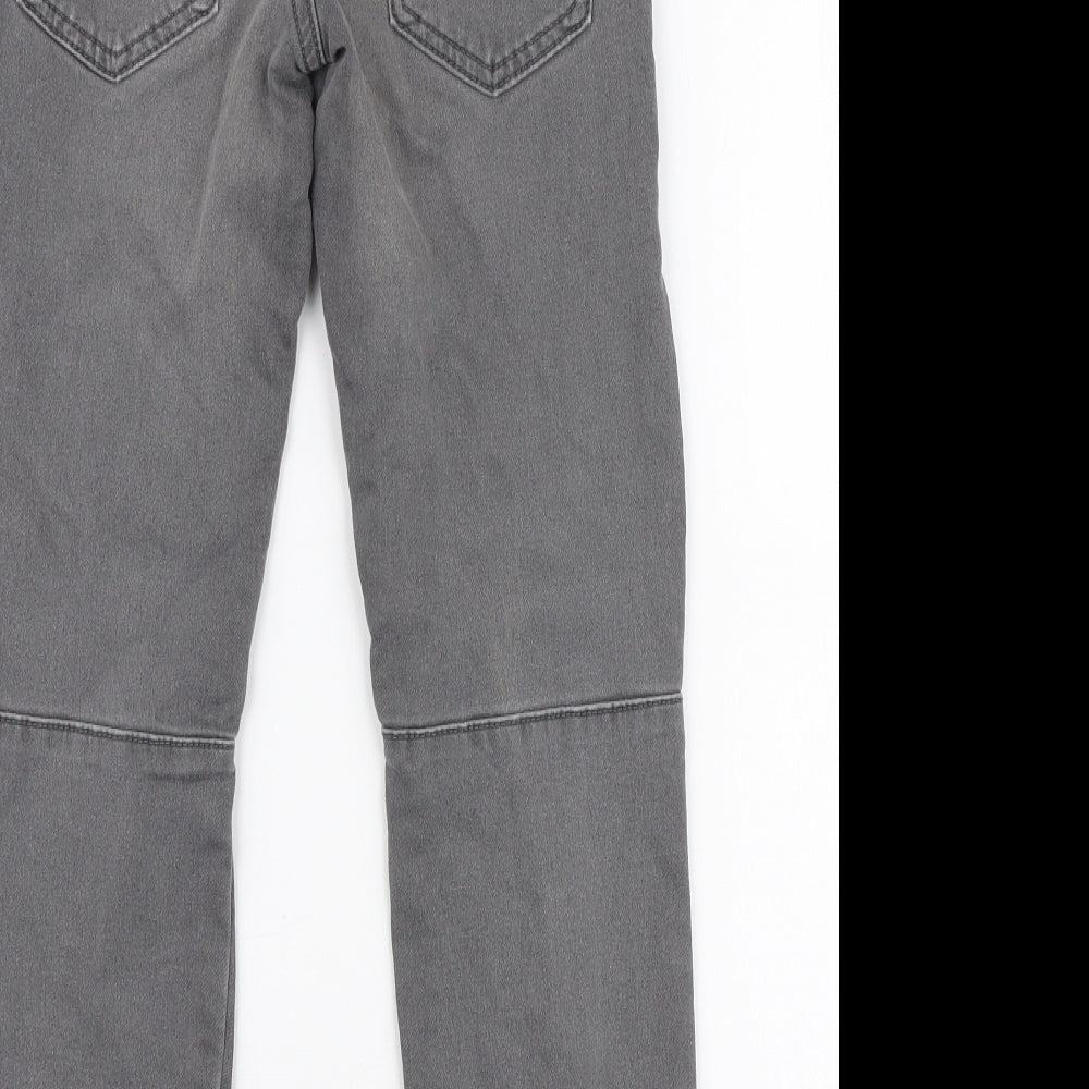 Denim Co Boys Grey  Cotton Skinny Jeans Size 8-9 Years  Slim Drawstring