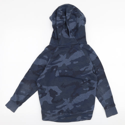 NEXT Boys Blue Camouflage Cotton Pullover Hoodie Size 9 Years  Pullover