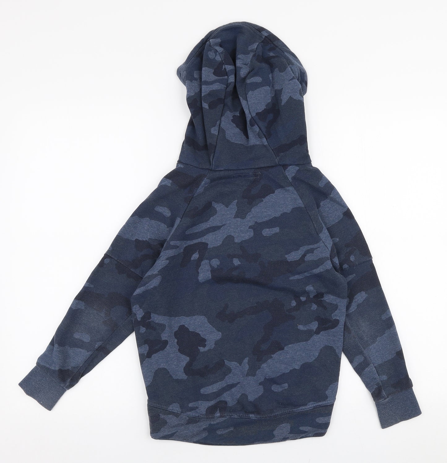 NEXT Boys Blue Camouflage Cotton Pullover Hoodie Size 9 Years  Pullover
