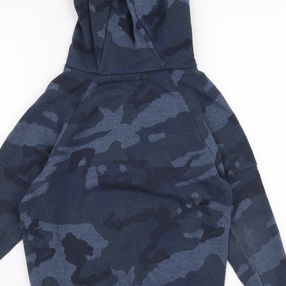 NEXT Boys Blue Camouflage Cotton Pullover Hoodie Size 9 Years  Pullover