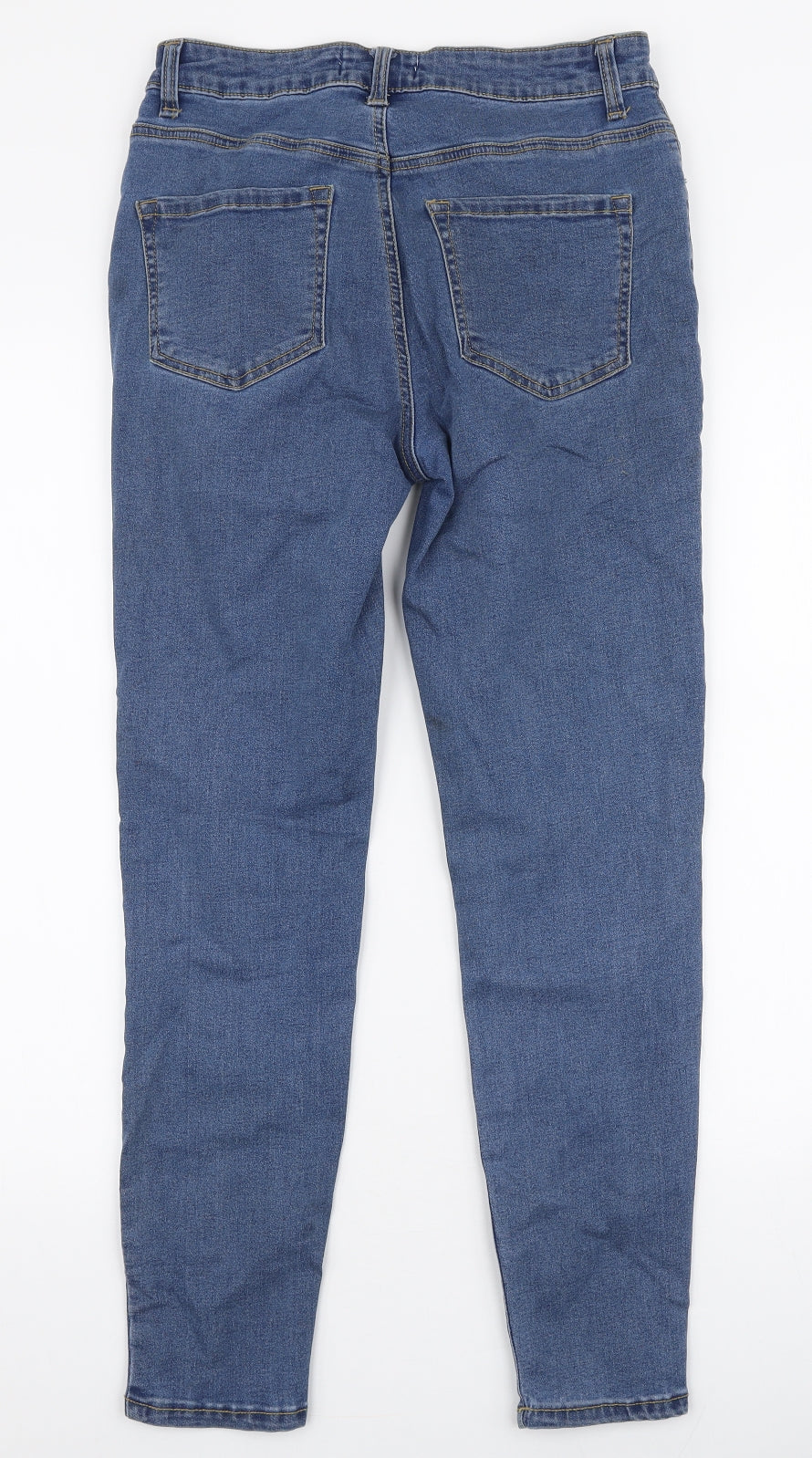 Denim Co Womens Blue  Cotton Skinny Jeans Size 12 L30 in Slim Zip