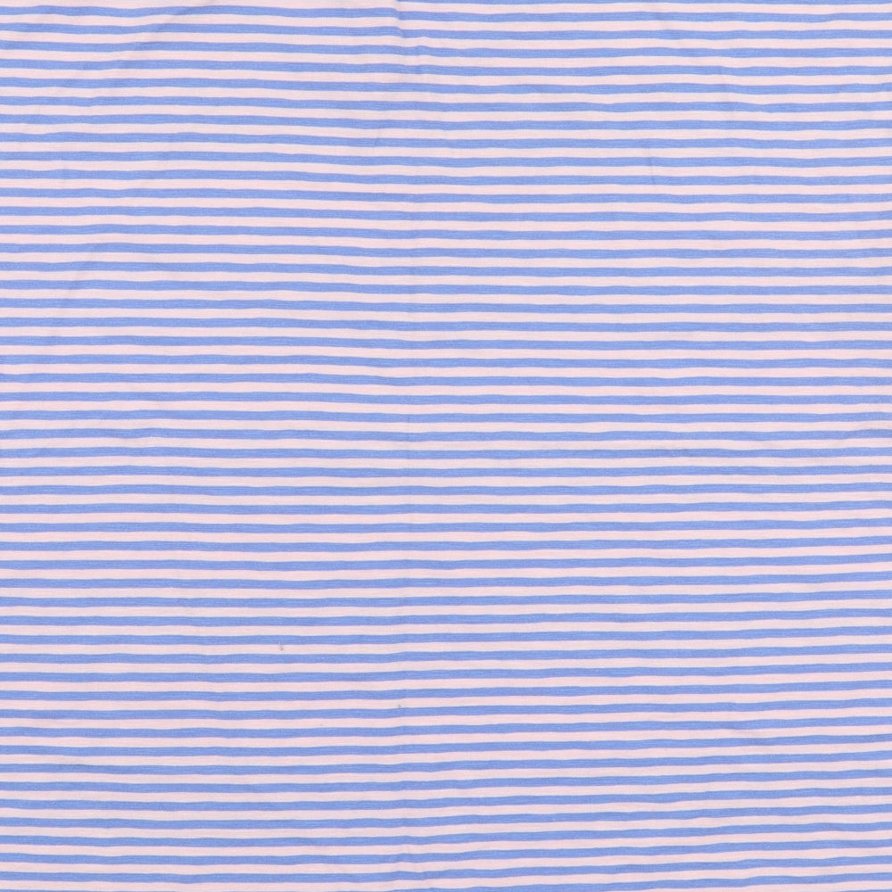 NEXT Womens Multicoloured Striped 100% Cotton Jersey T-Shirt Size 18 Round Neck