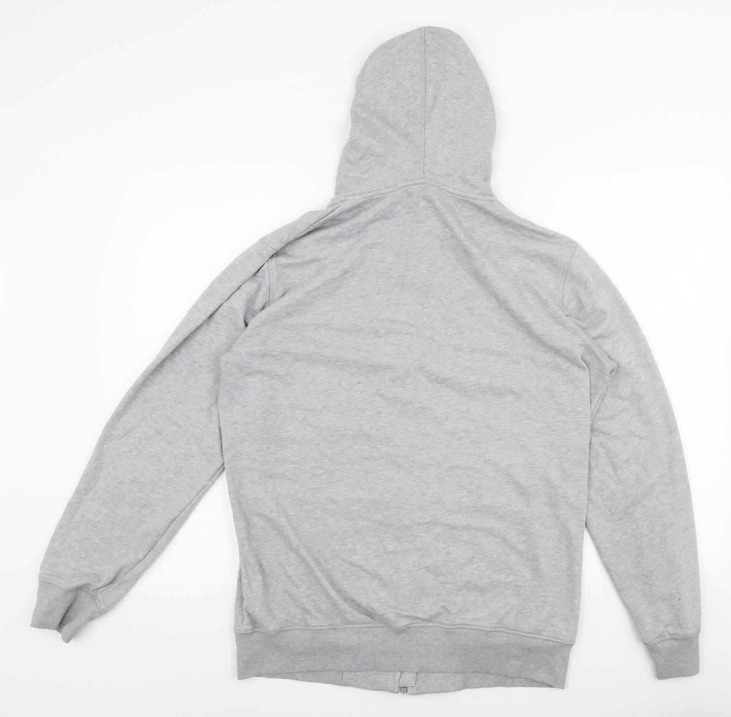 ASICS Womens Grey  Cotton Full Zip Hoodie Size L  Zip