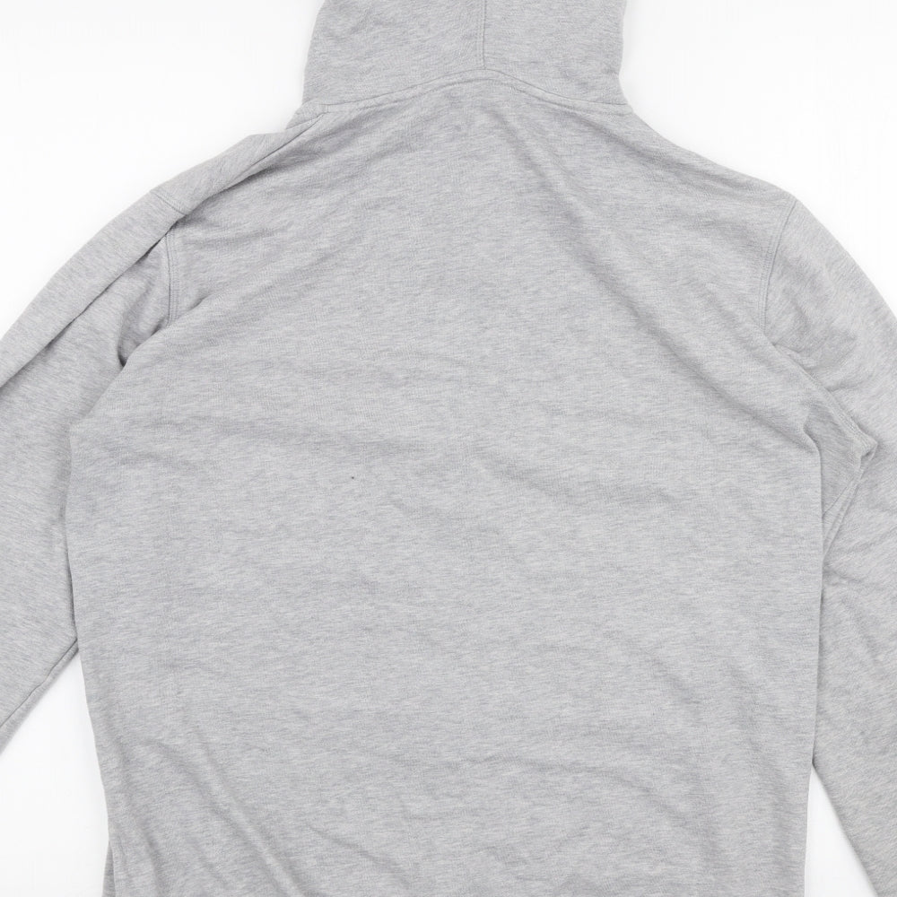 ASICS Womens Grey  Cotton Full Zip Hoodie Size L  Zip