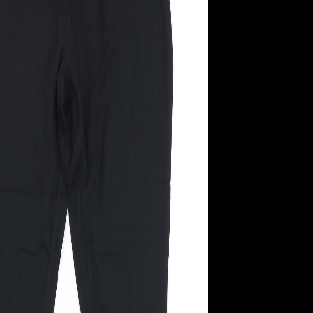 M & Co Womens Black  Cotton Capri Leggings Size 10 L25 in