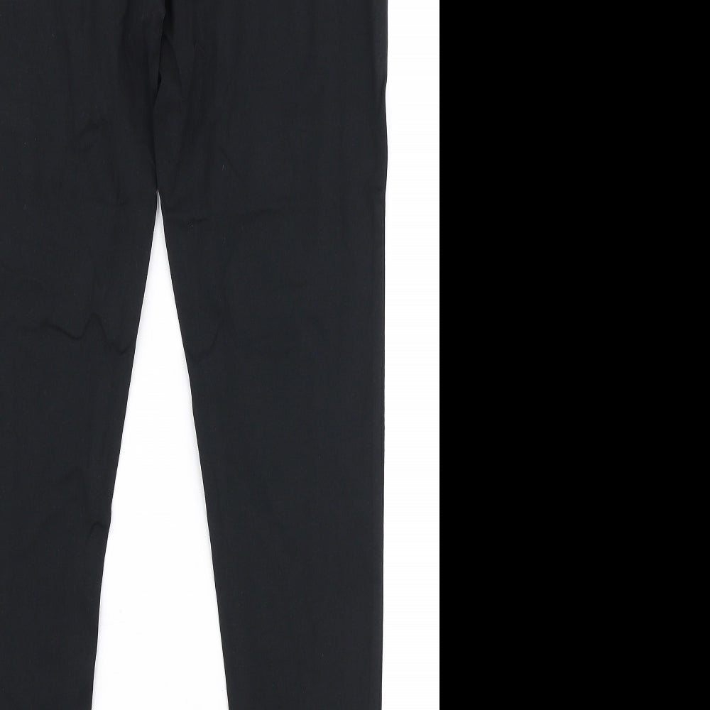 M & Co Womens Black  Cotton Capri Leggings Size 10 L25 in