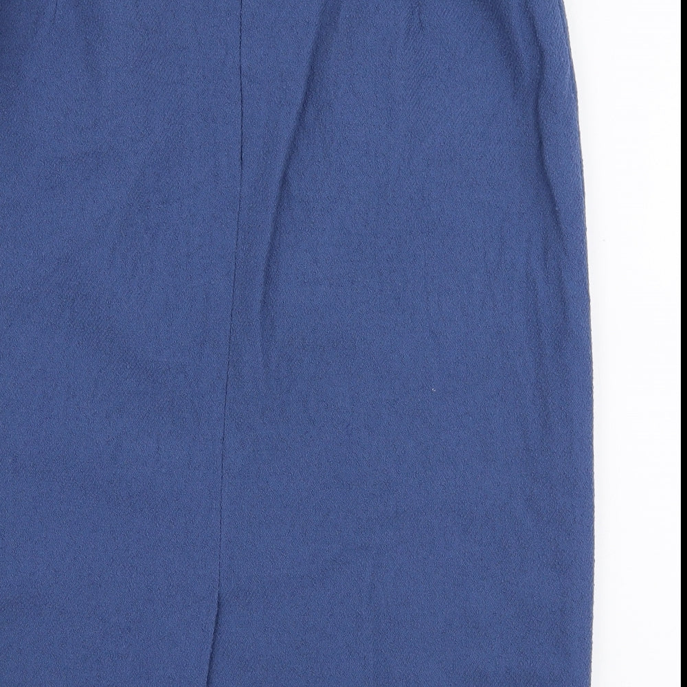 Eastex Womens Blue  Wool A-Line Skirt Size 16   Zip
