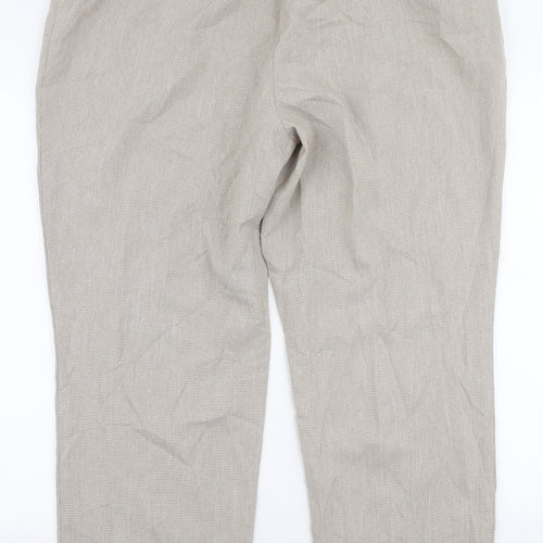 Marks and Spencer Womens Beige  Polyester Trousers  Size 20 L27 in Regular