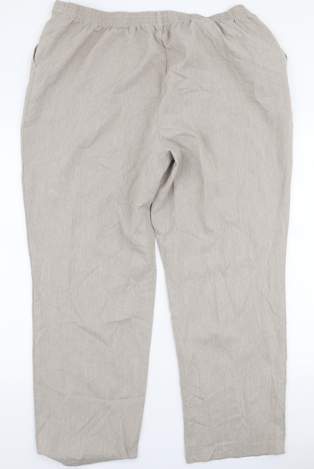Marks and Spencer Womens Beige  Polyester Trousers  Size 20 L27 in Regular