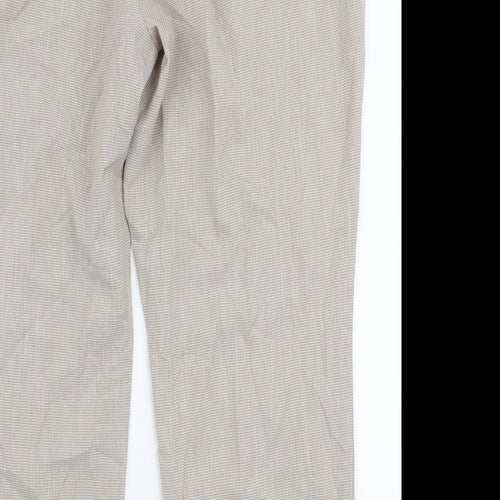 Marks and Spencer Womens Beige  Polyester Trousers  Size 20 L27 in Regular