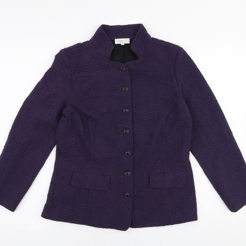 ERFO Womens Purple   Jacket Blazer Size 8  Button