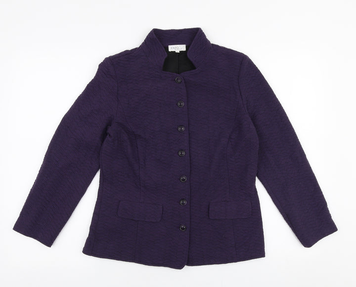 ERFO Womens Purple   Jacket Blazer Size 8  Button