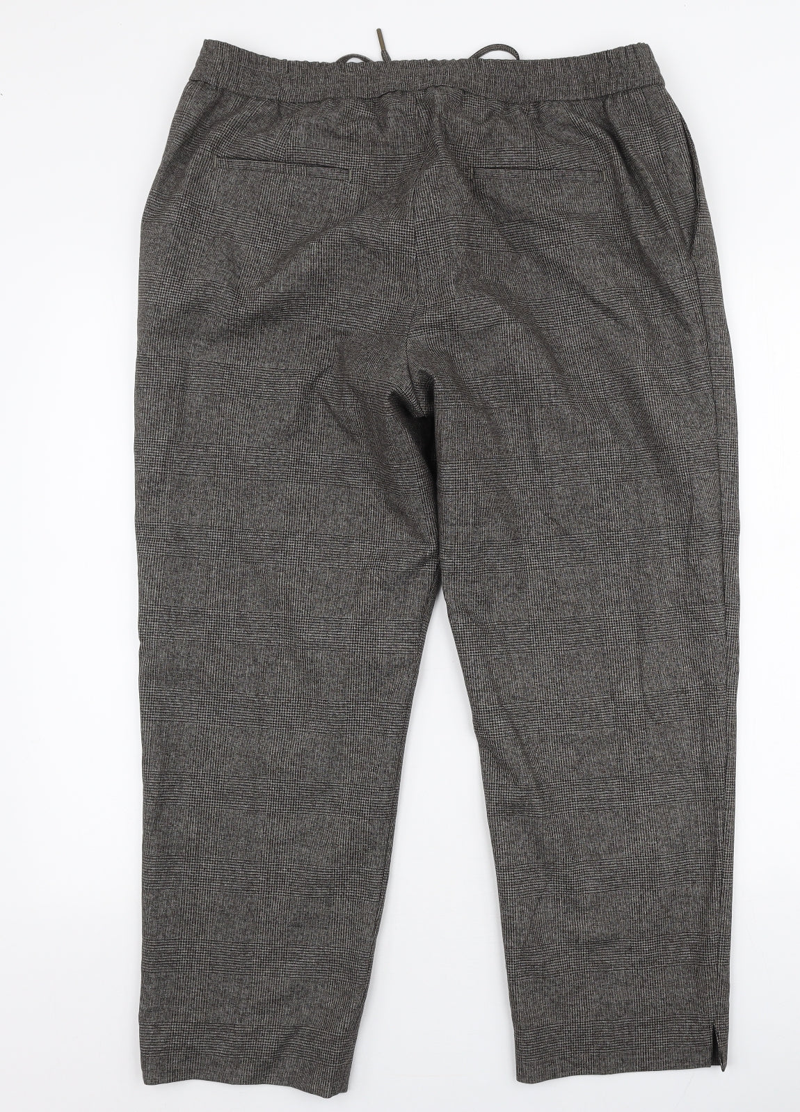 Zara Womens Brown  Polyester Dress Pants Trousers Size 16 L26 in Regular Drawstring
