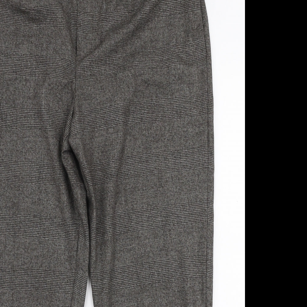 Zara Womens Brown  Polyester Dress Pants Trousers Size 16 L26 in Regular Drawstring