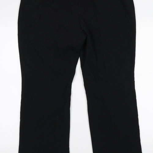 Marks and Spencer Womens Black  Polyester Trousers  Size 16 L25 in Regular