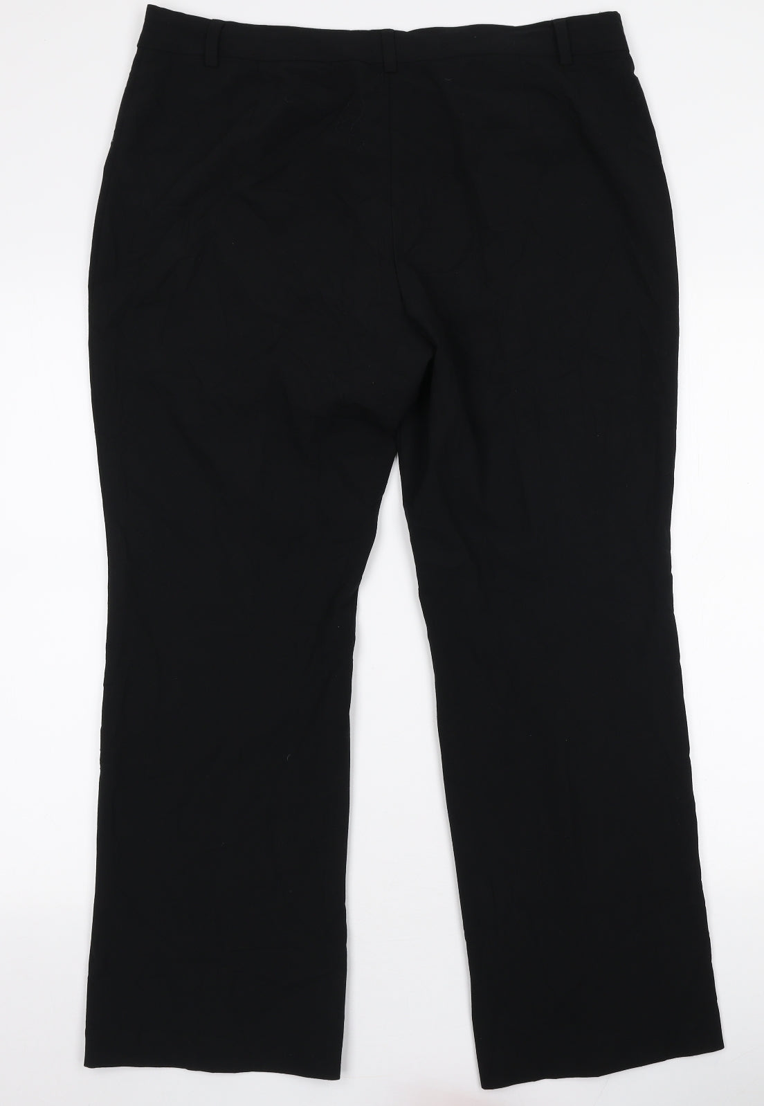 Marks and Spencer Womens Black  Polyester Trousers  Size 16 L25 in Regular