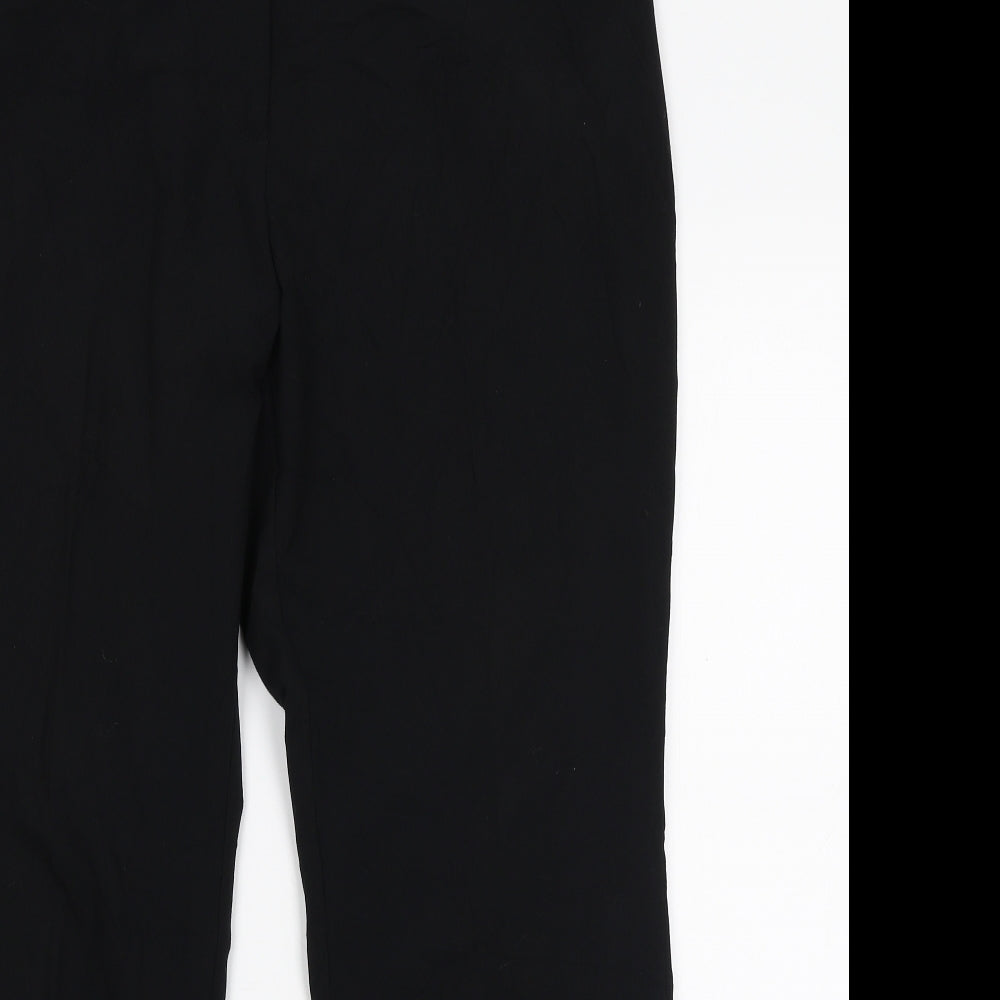 Marks and Spencer Womens Black  Polyester Trousers  Size 16 L25 in Regular