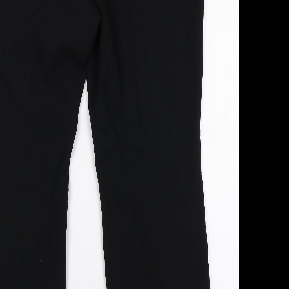 Marks and Spencer Womens Black  Polyester Trousers  Size 16 L25 in Regular
