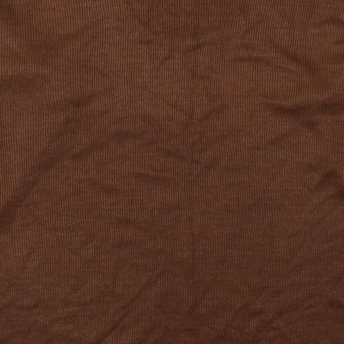 Dito Womens Brown V-Neck  Acrylic Pullover Jumper Size 10