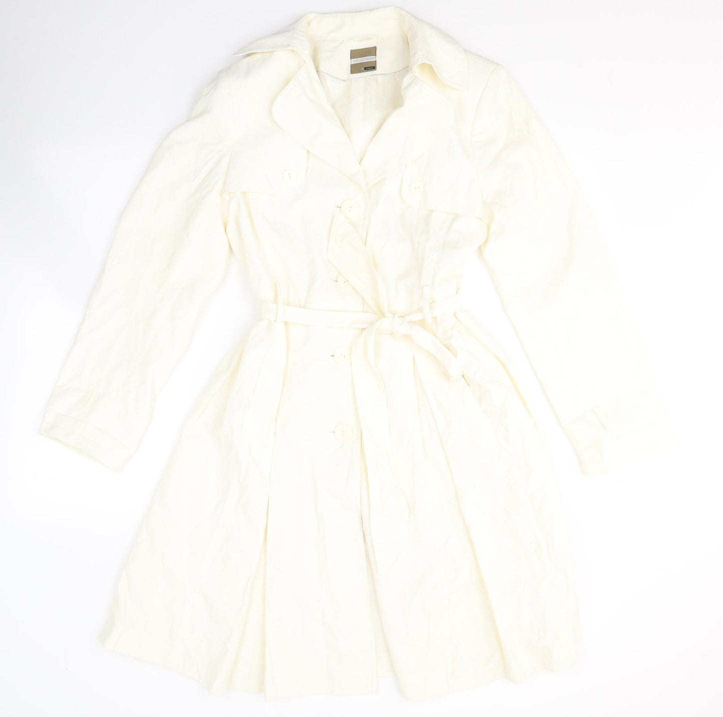 George Womens White   Pea Coat Coat Size 14  Button