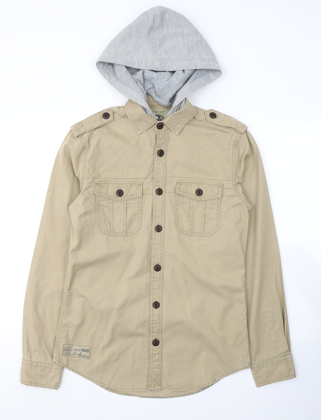 NEXT Mens Beige   Jacket Coat Size S  Button