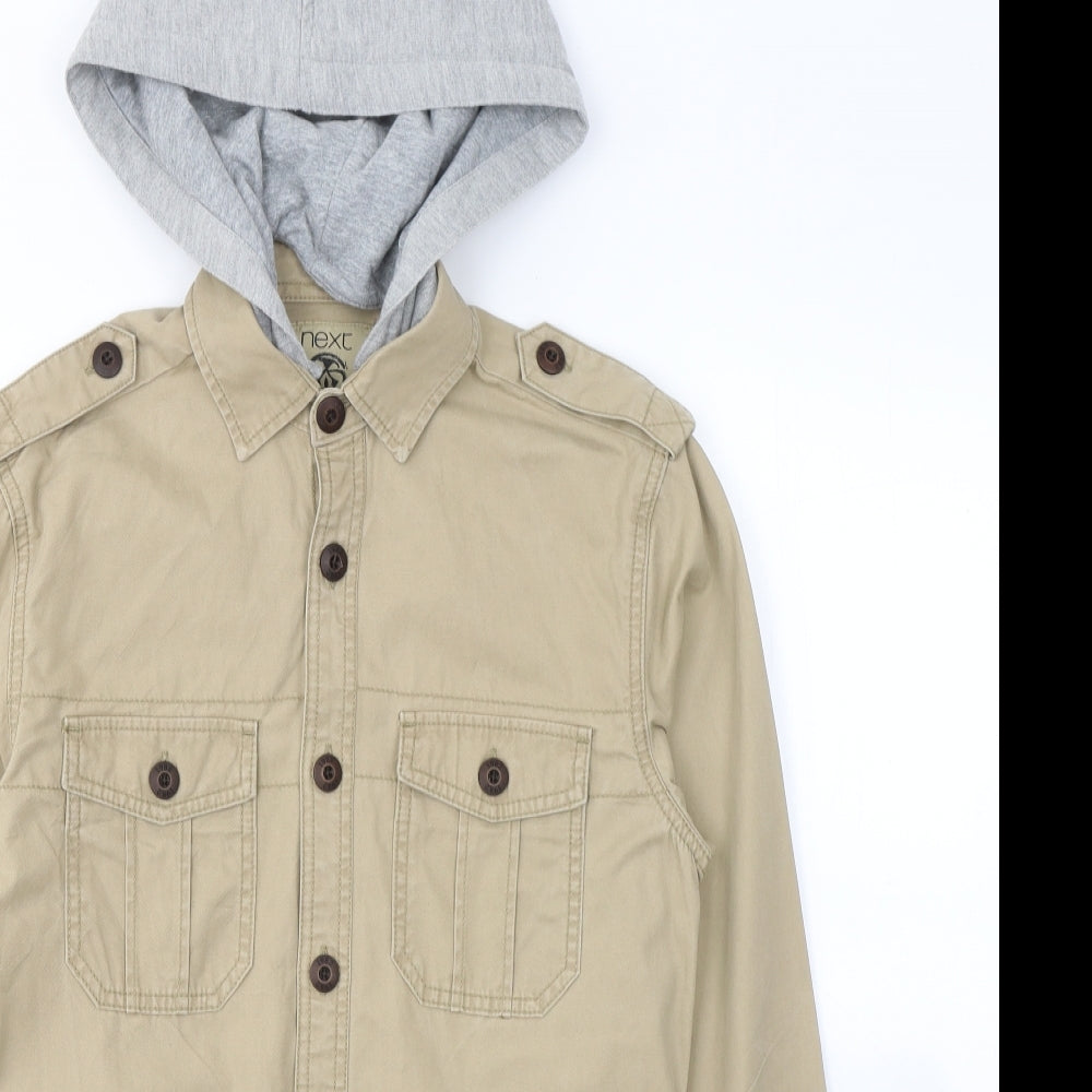 NEXT Mens Beige   Jacket Coat Size S  Button