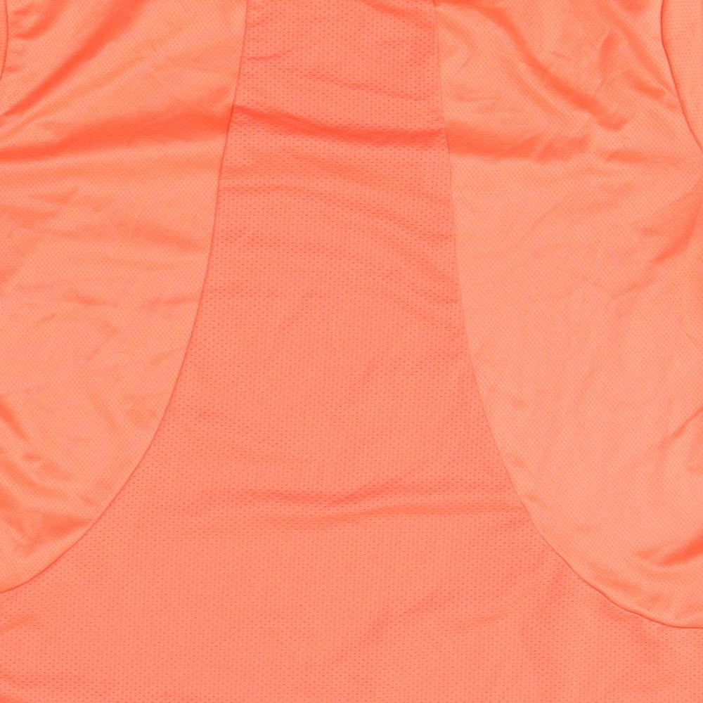 ASOS Womens Orange  Polyester Basic T-Shirt Size 10 Round Neck Pullover