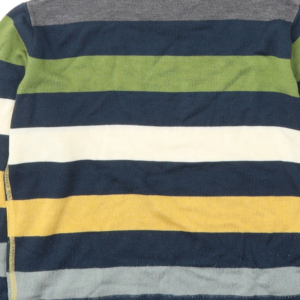 Lime Boys Multicoloured Round Neck Striped Acrylic Pullover Jumper Size 7-8 Years  Pullover