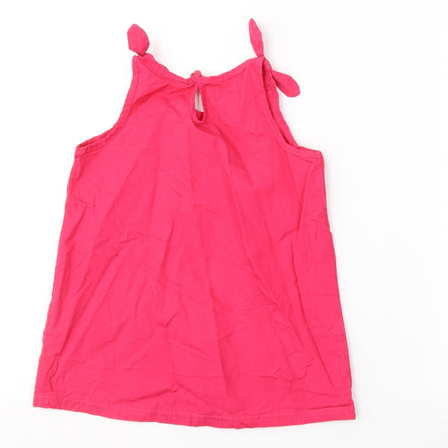Lily&Dan Girls Pink  Cotton Basic Tank Size 7-8 Years Round Neck Pullover