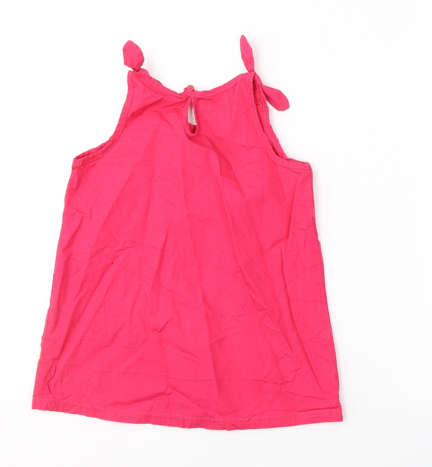 Lily&Dan Girls Pink  Cotton Basic Tank Size 7-8 Years Round Neck Pullover